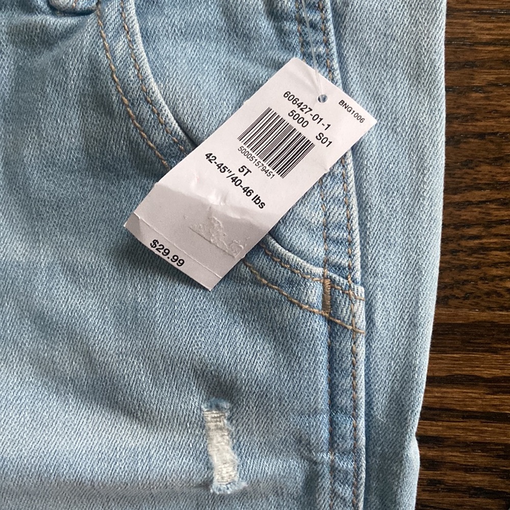 Brand New! Girls Old Navy distressed overalls - Picture 2 of 2